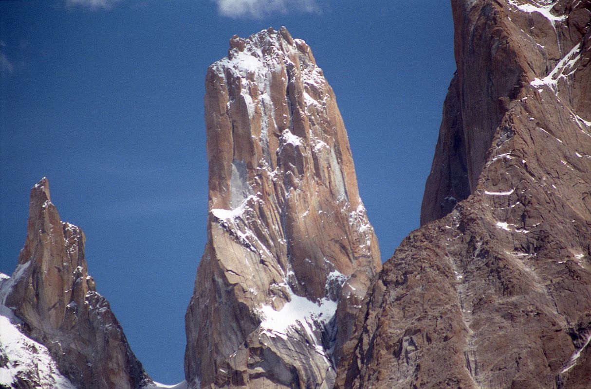 14 Trango Monk And Trango Nameless Tower Close Up From Baltoro Glacier Between Paiju And Khoburtse